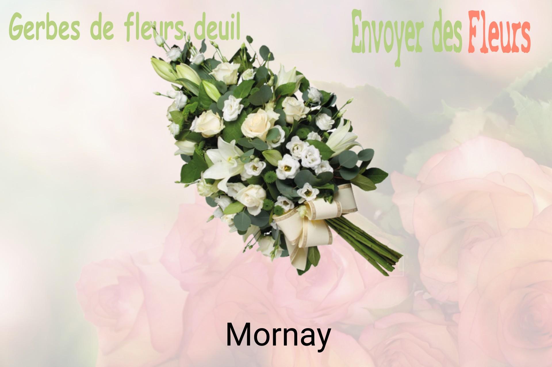 Gerbe de fleurs de deuil livrée à Mornay